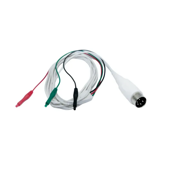 Cable adaptador reutilizable, apantallado, 3×0,7 mm hembra, conector DIN de 5 polos, cable conductor de 2 m