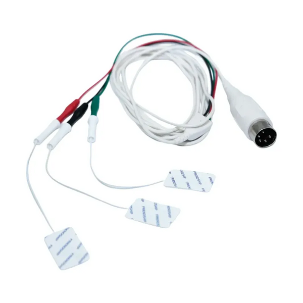 Cable adaptador reutilizable, apantallado, 3×0,7 mm hembra, conector DIN de 5 polos, cable conductor de 2 m