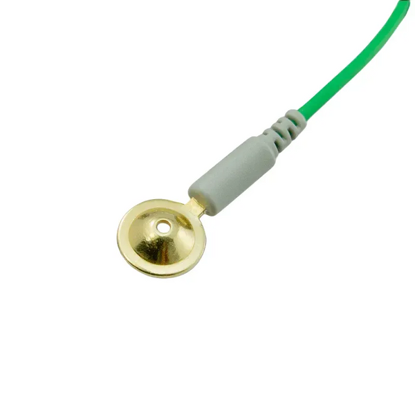 Electrodos CNSAC Gold Cup, cable de 150 cm, 10 unidades