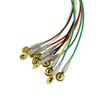 Electrodos CNSAC Gold Cup, cable de 100 cm, 10 unidades