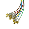 Electrodos CNSAC Gold Cup, cable de 150 cm, 10 unidades