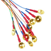 Electrodos Grass Gold Cup, cable de 152 cm, 10 unidades