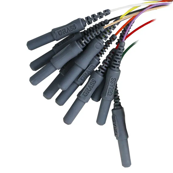 Electrodos Grass Gold Cup, cable de 76 cm, 10 unidades
