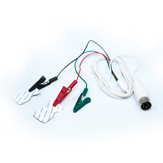 Cable de conexión con pinzas de cocodrilo, electrodos TAB